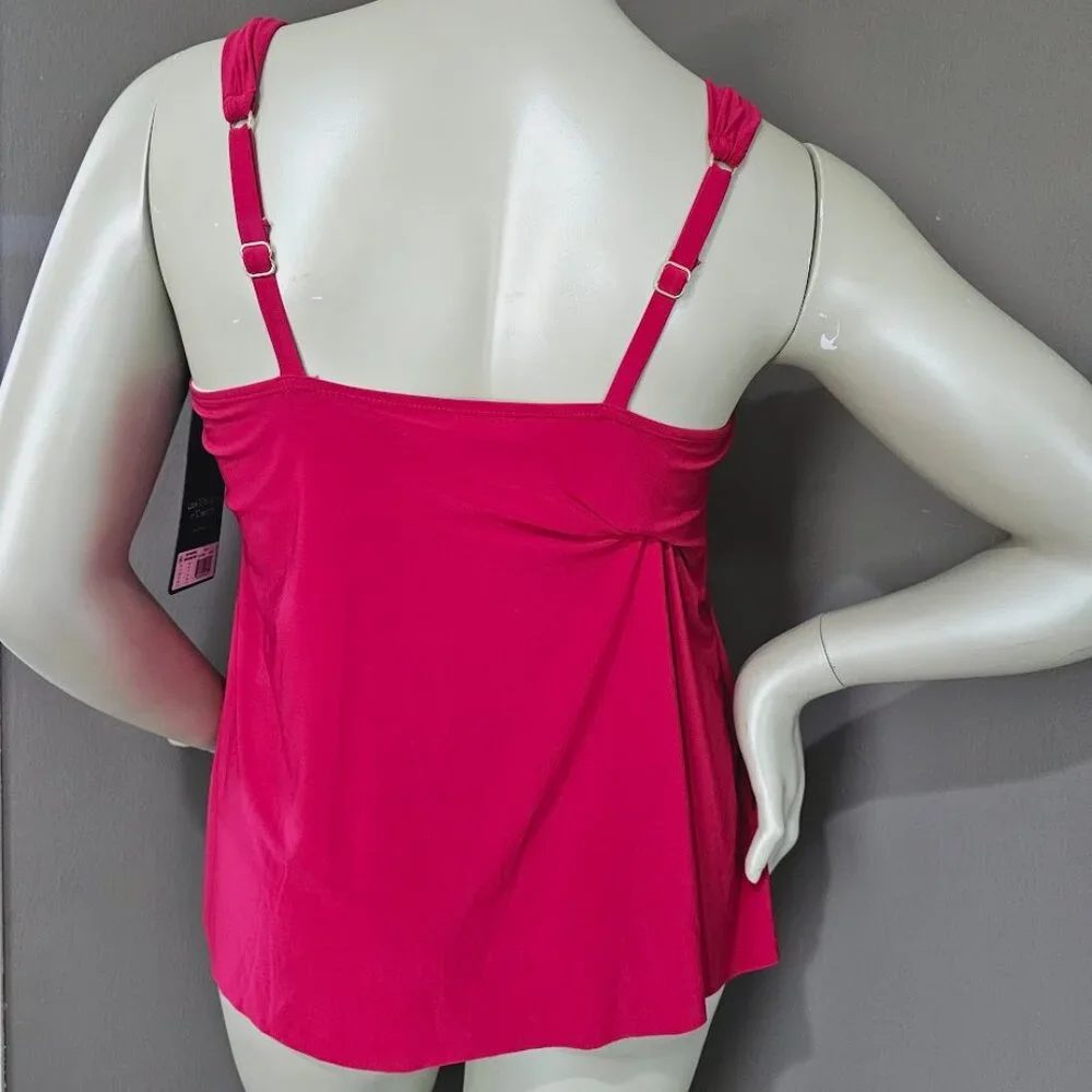 Miraclesuit Solid Dazzle Tankini Top DD Cup - Picture 4 of 10